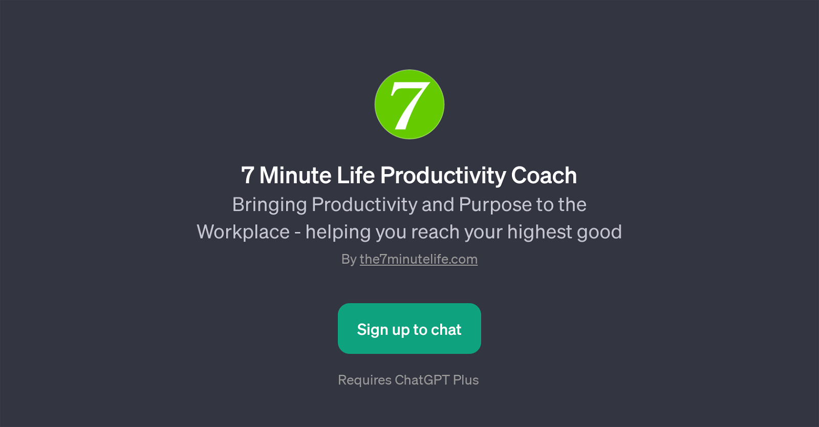 7 Minute Life Productivity Coach image