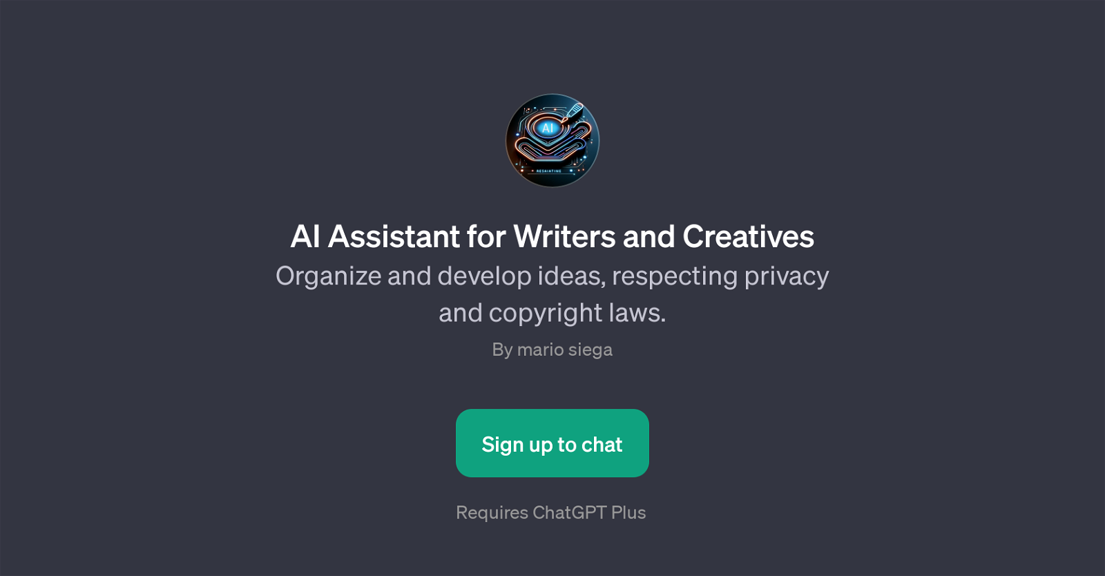 AI Assistant for Writers and Creatives image