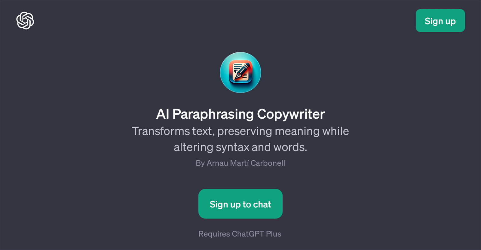 AI Paraphrasing Copywriter image