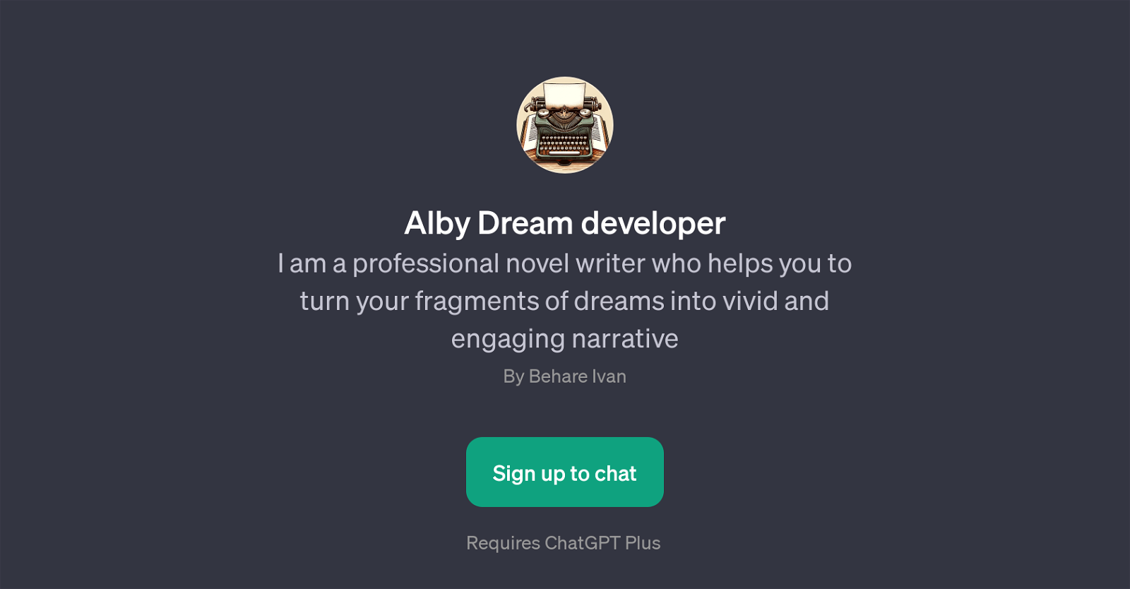 Alby Dream Developer image