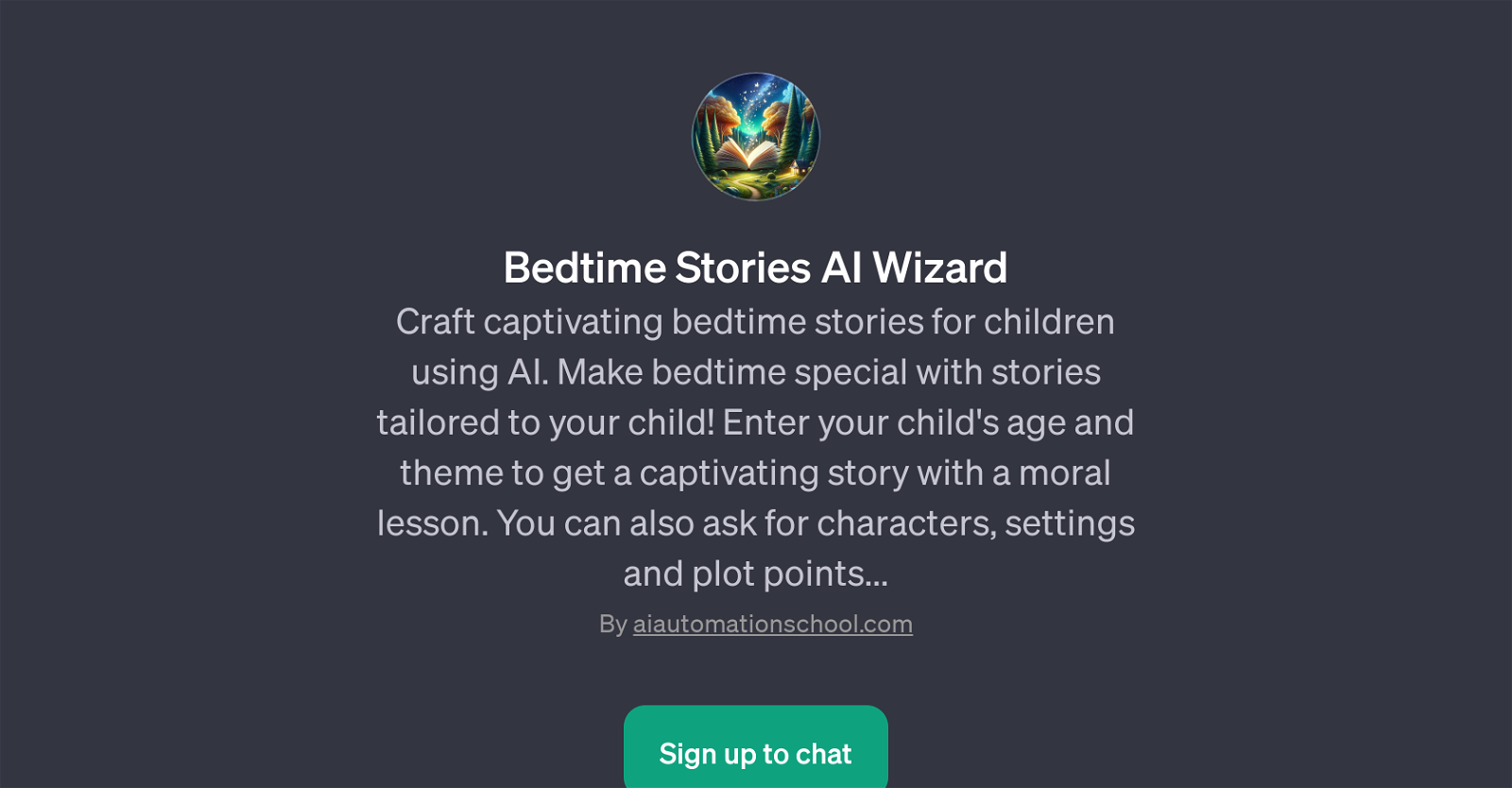 Bedtime Stories AI Wizard image