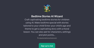 Bedtime Stories AI Wizard