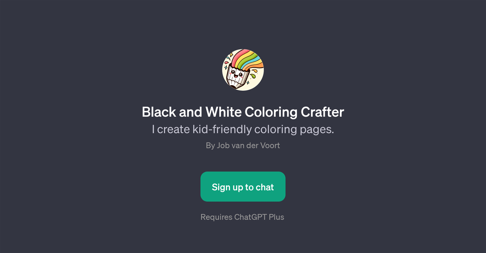 Black and White Coloring Crafter image