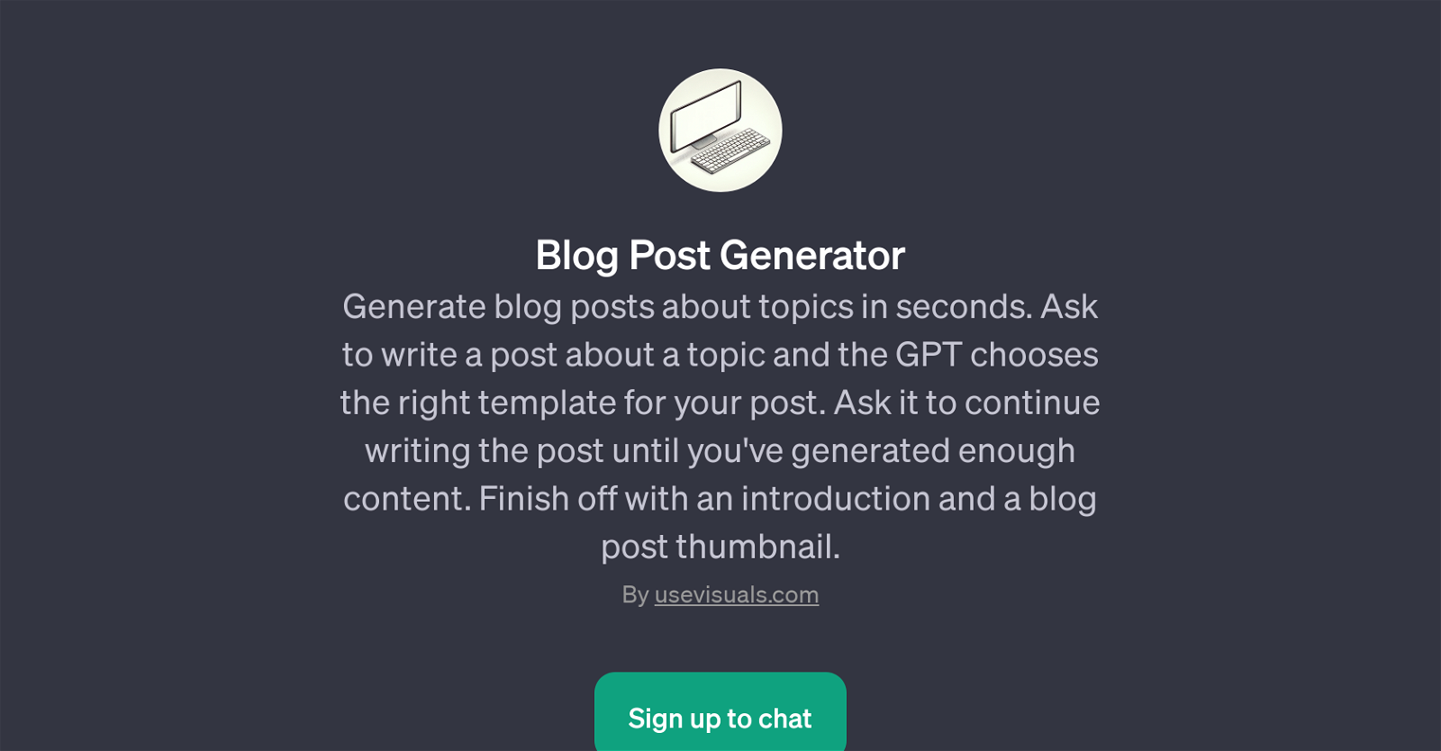 Blog Post Generator image