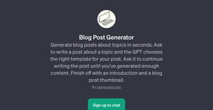 Blog Post Generator