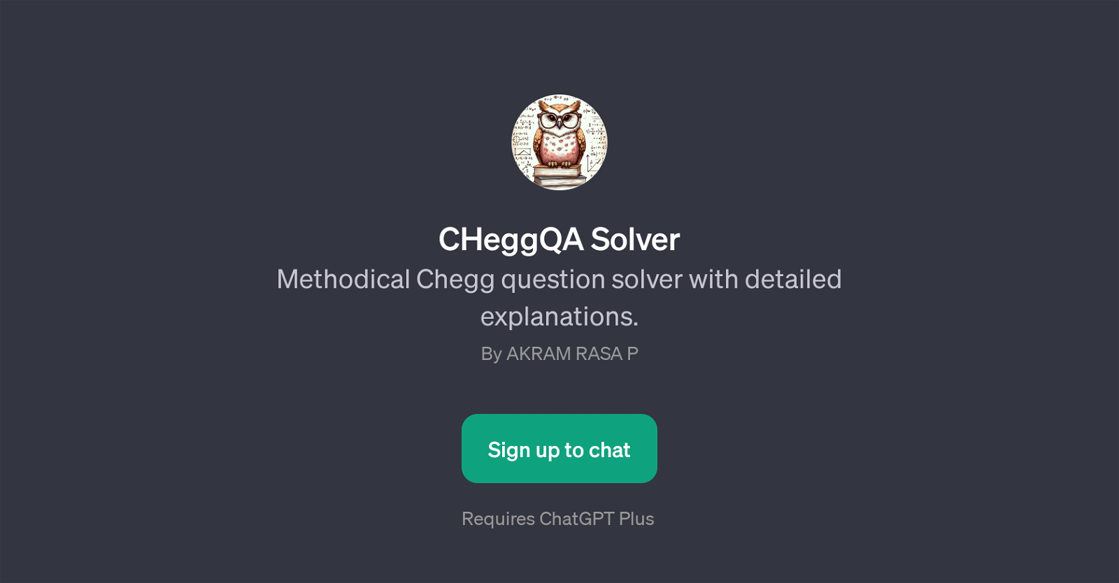 CHeggQA Solver image