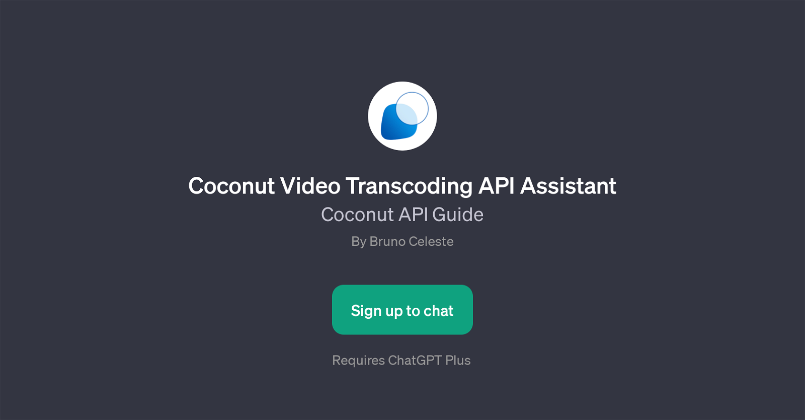 Coconut Video Transcoding API Assistant image