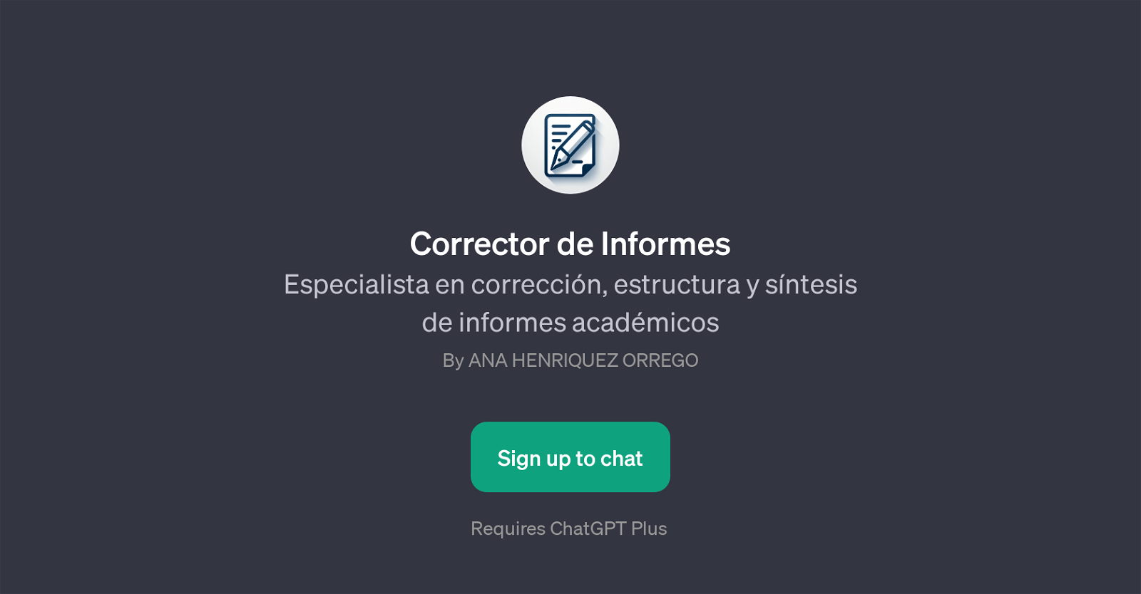 Corrector de Informes image