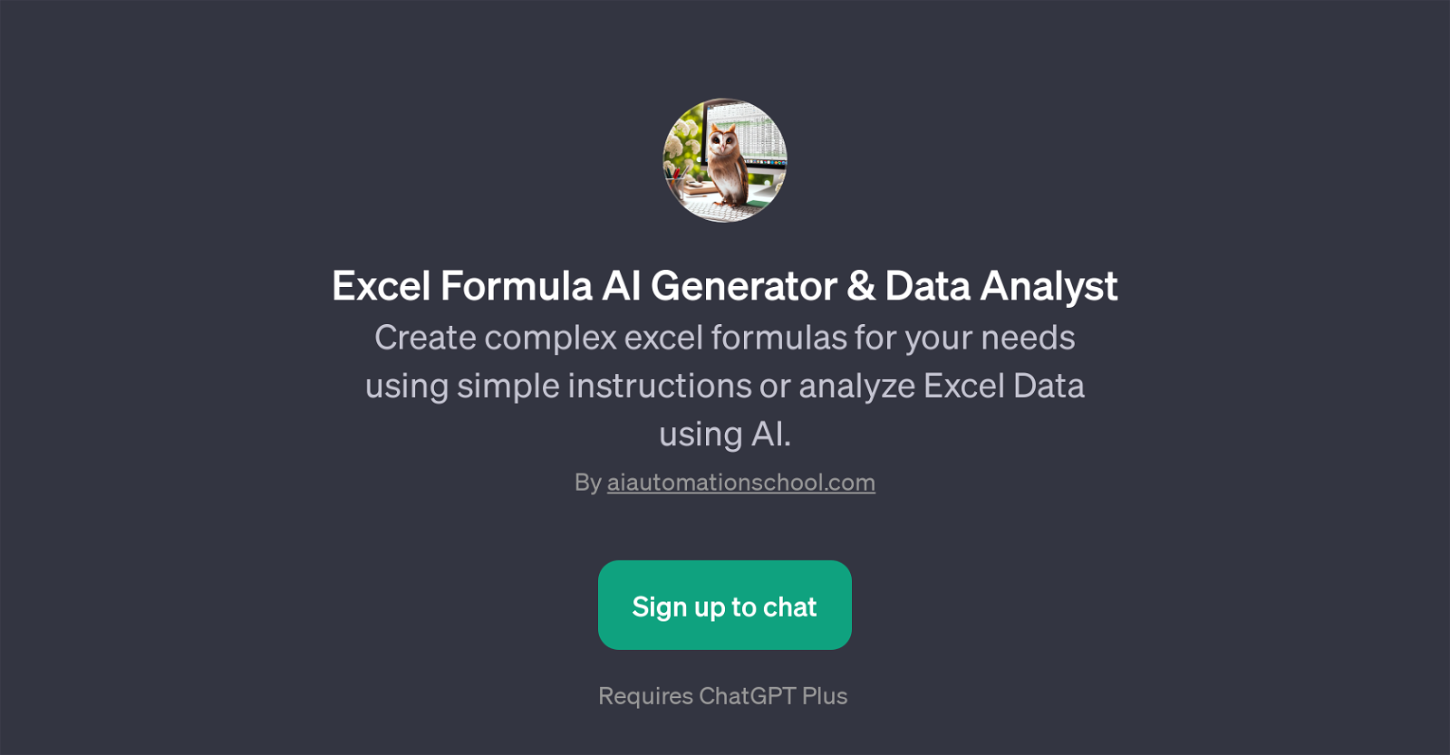 Excel Formula AI Generator & Data Analyst image