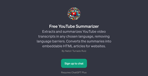 Free YouTube Summarizer