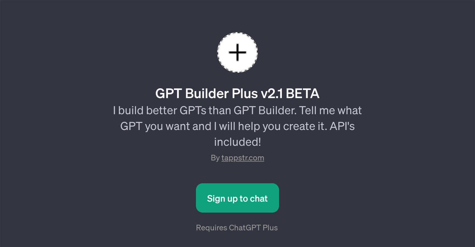 GPT Builder Plus v2.1 BETA image