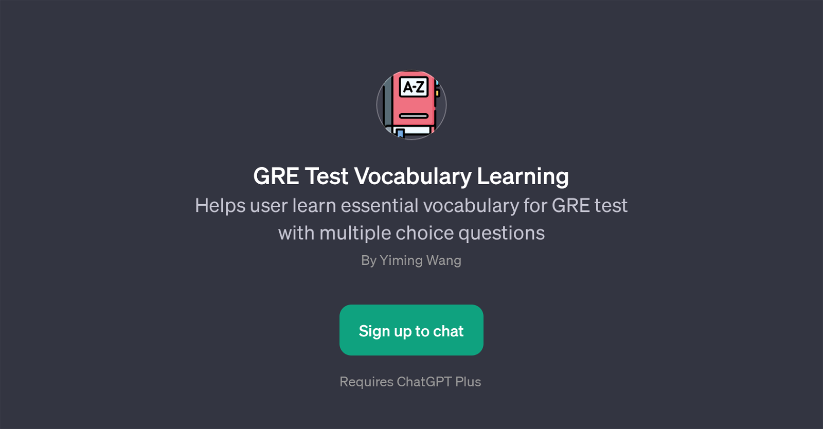 GRE Test Vocabulary Learning GPT image