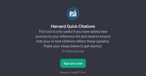 Harvard Quick Citations