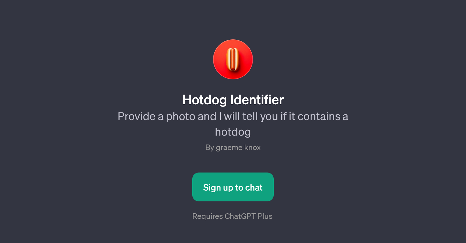 Hotdog Identifier image