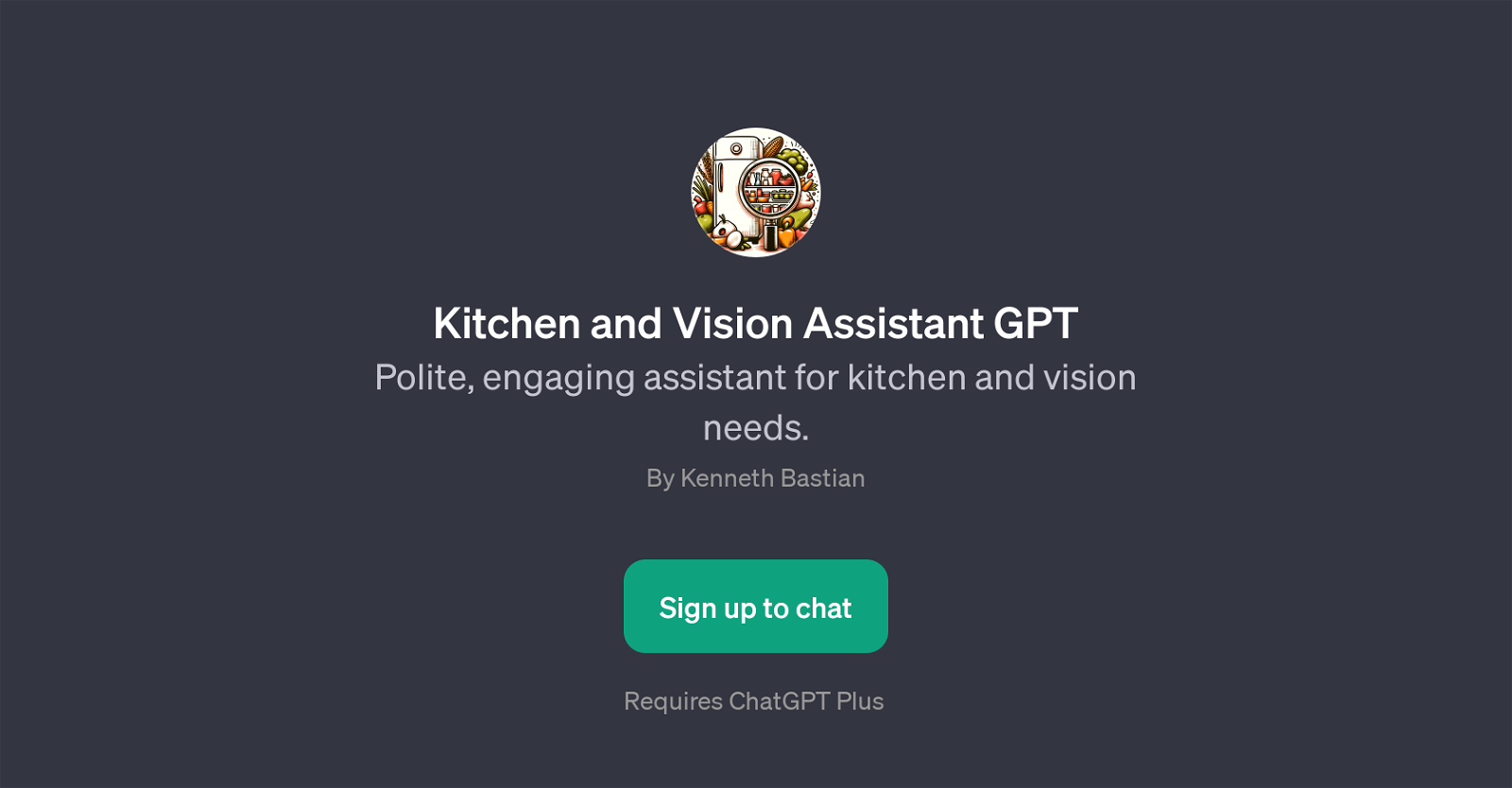 Kitchen and Vision Assistant GPT image