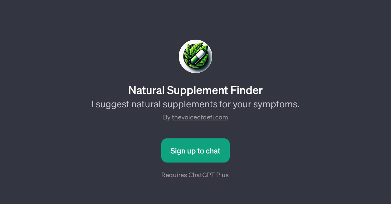 Natural Supplement Finder image