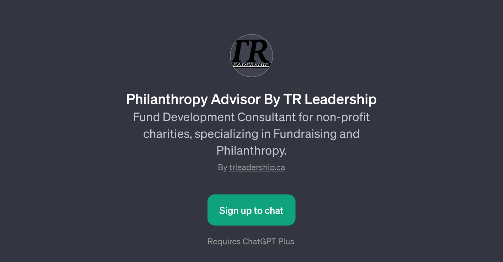 Philanthropy Advisor By TR Leadership image