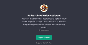 Podcast Production Assistant