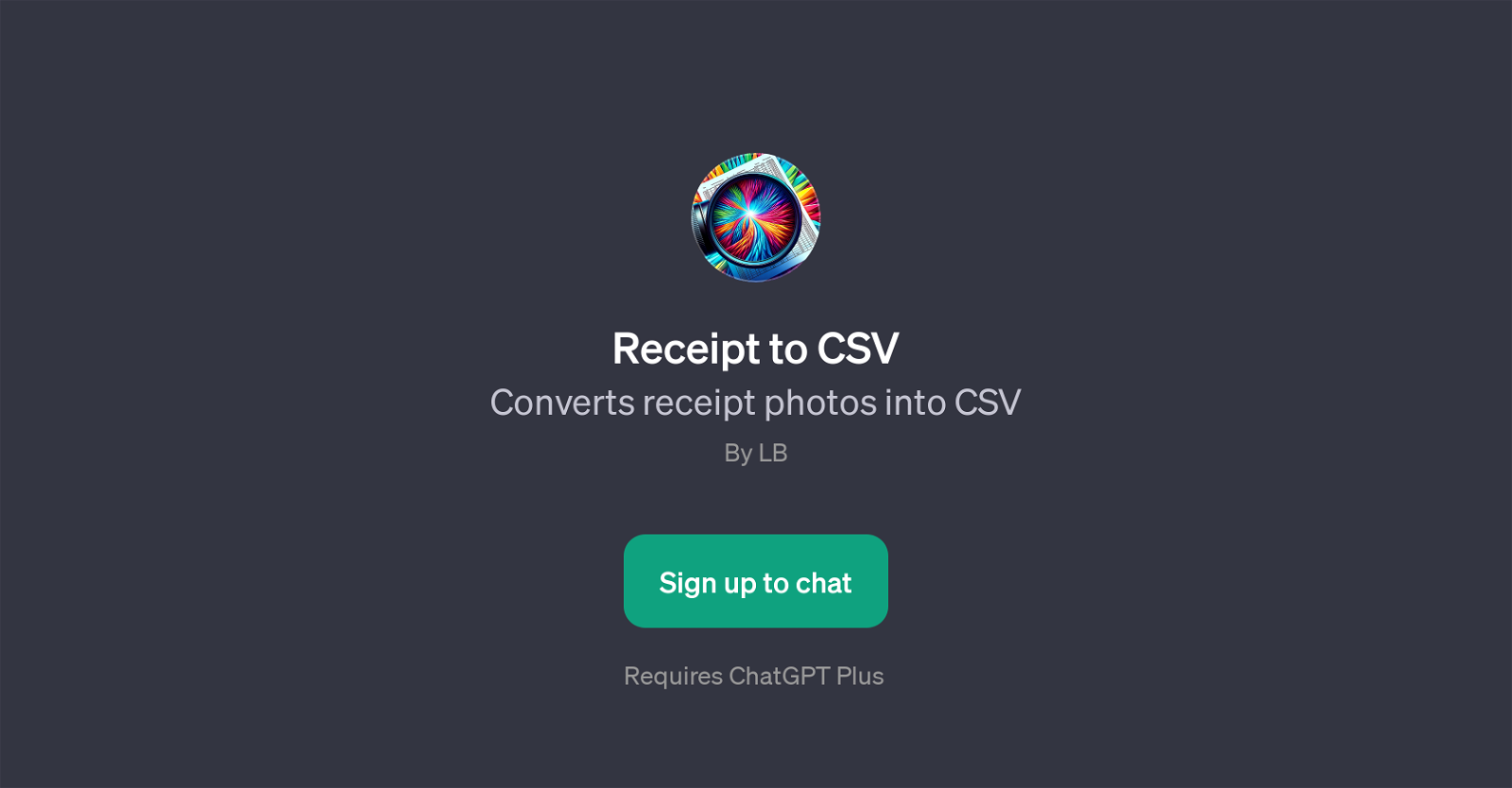 Receipt to CSV image