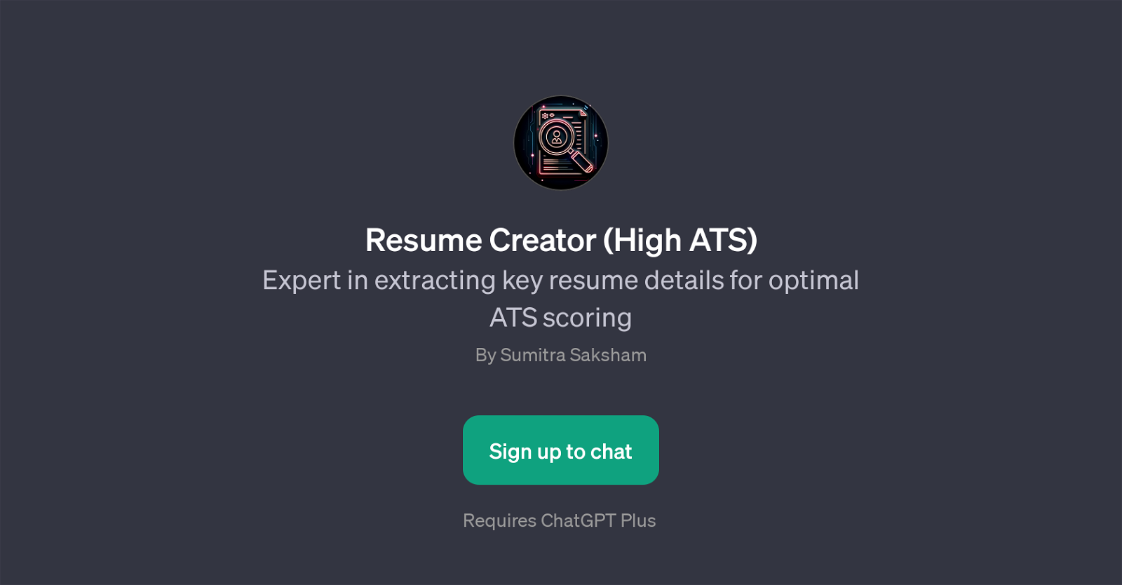 Resume Creator (High ATS) image