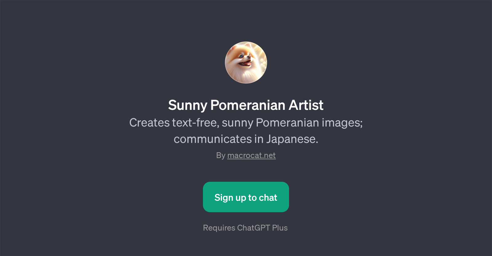 Sunny Pomeranian Artist image