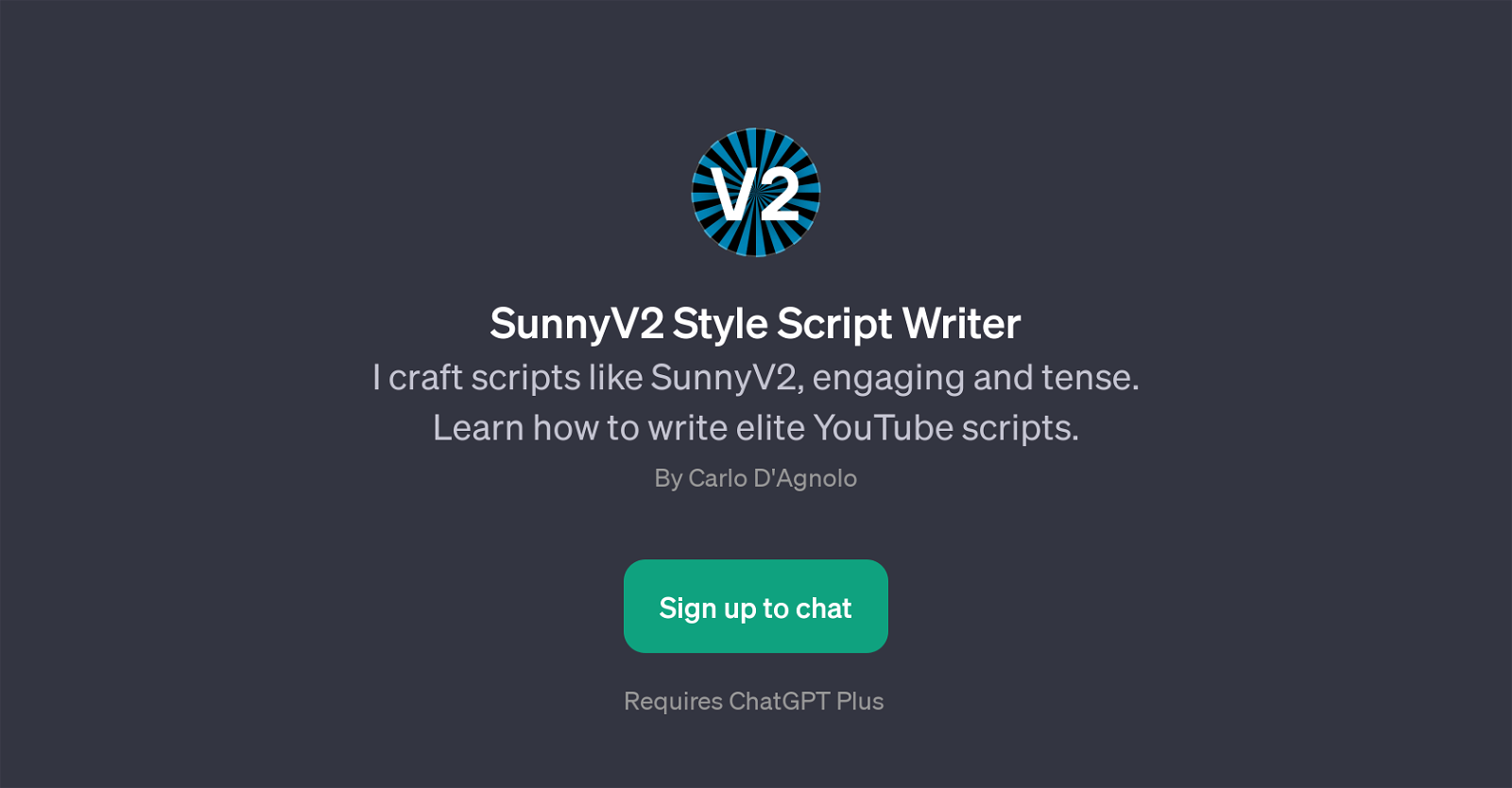 SunnyV2 Style Script Writer image