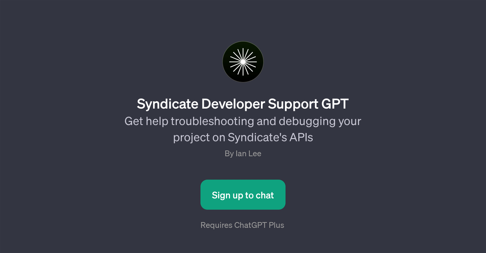 Syndicate Developer Support GPT image