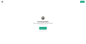 Tech Startup Mentor