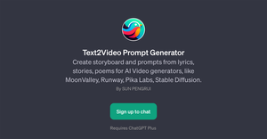 Text2Video Prompt Generator