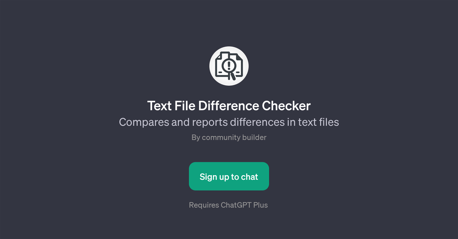 Text File Difference Checker GPT image