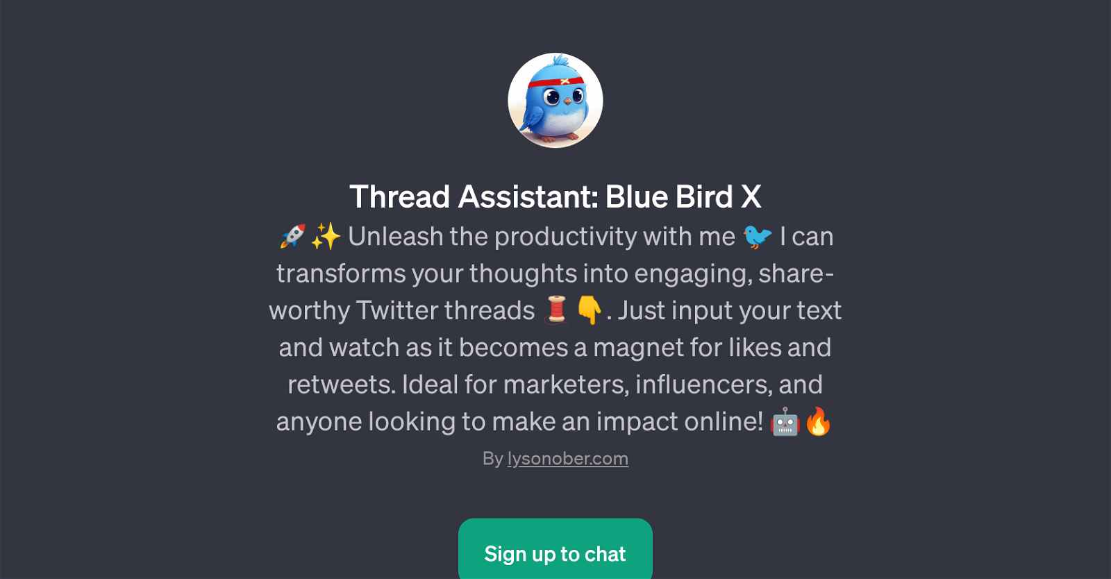 Thread Assistant: Blue Bird X image