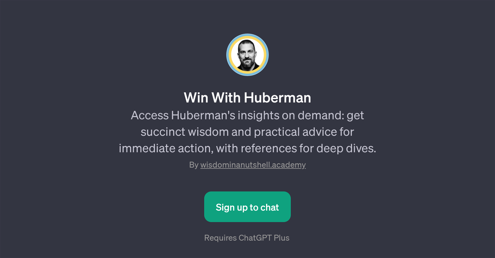 Win With Huberman image