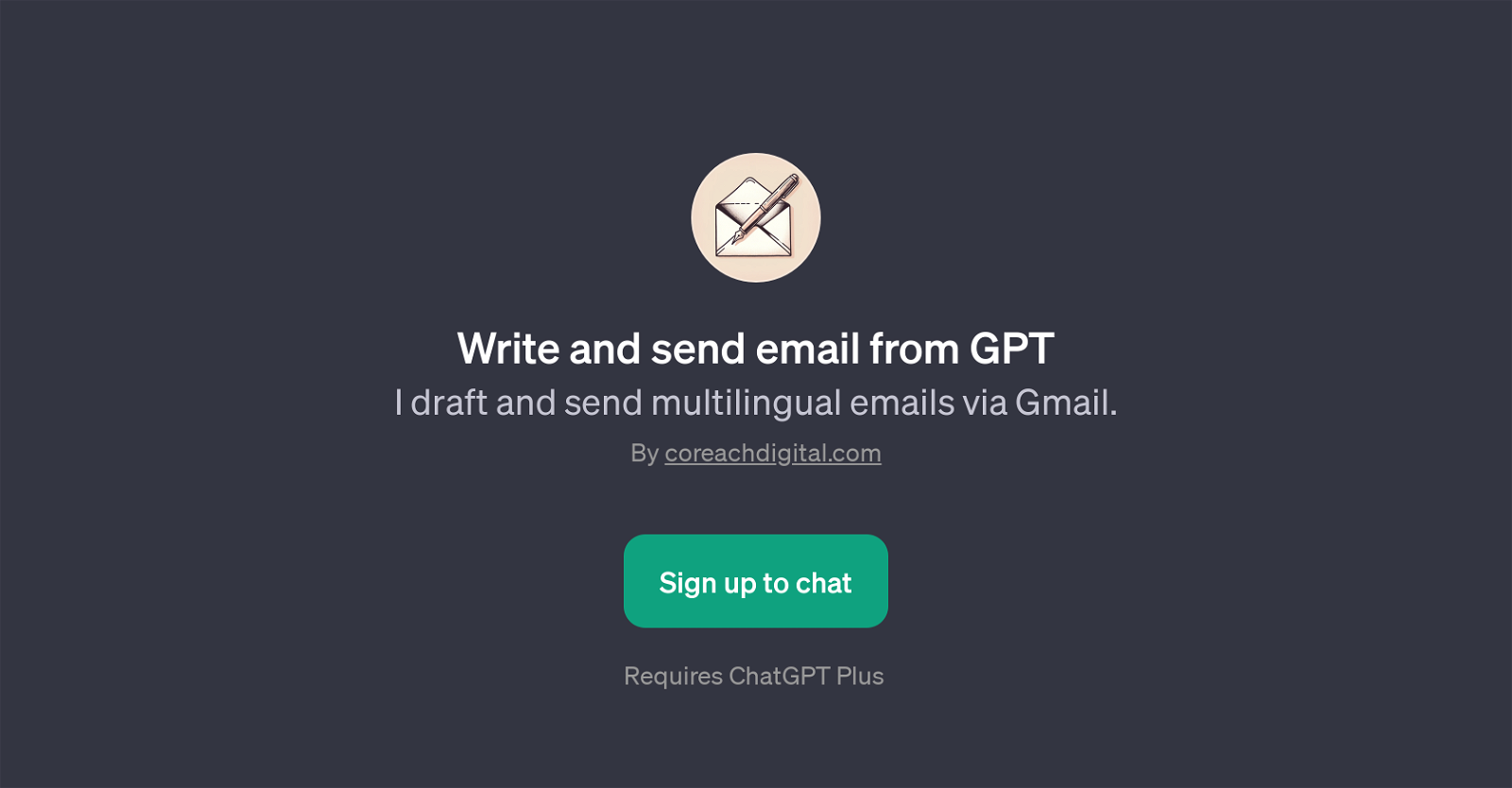 Write and send email from GPT image