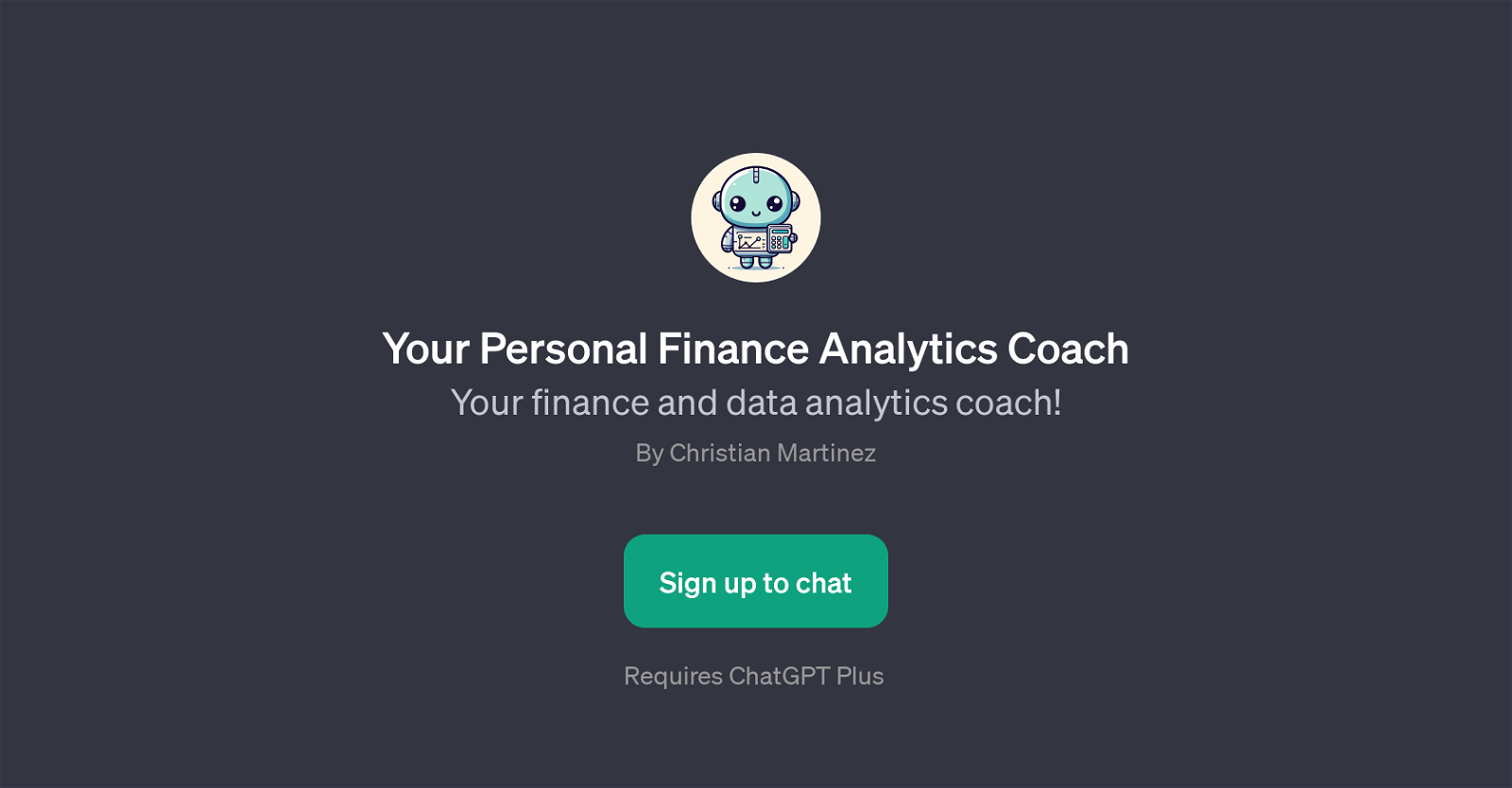 Your Personal Finance Analytics Coach image