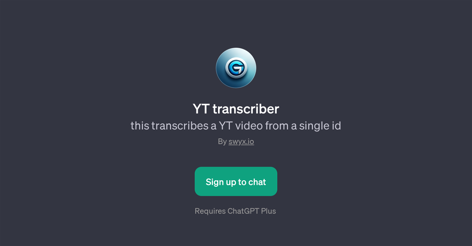 YT Transcriber image