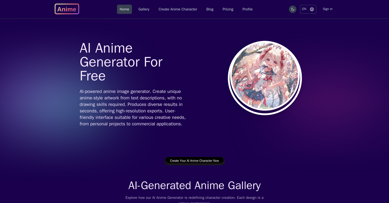 AI Anime Gen image