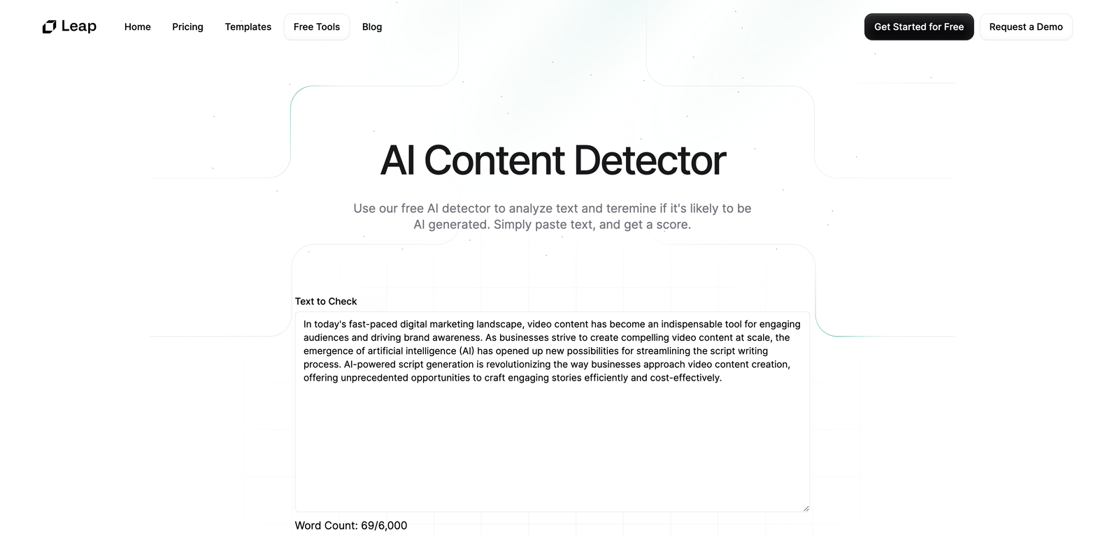 AI Content Detector by Leap image