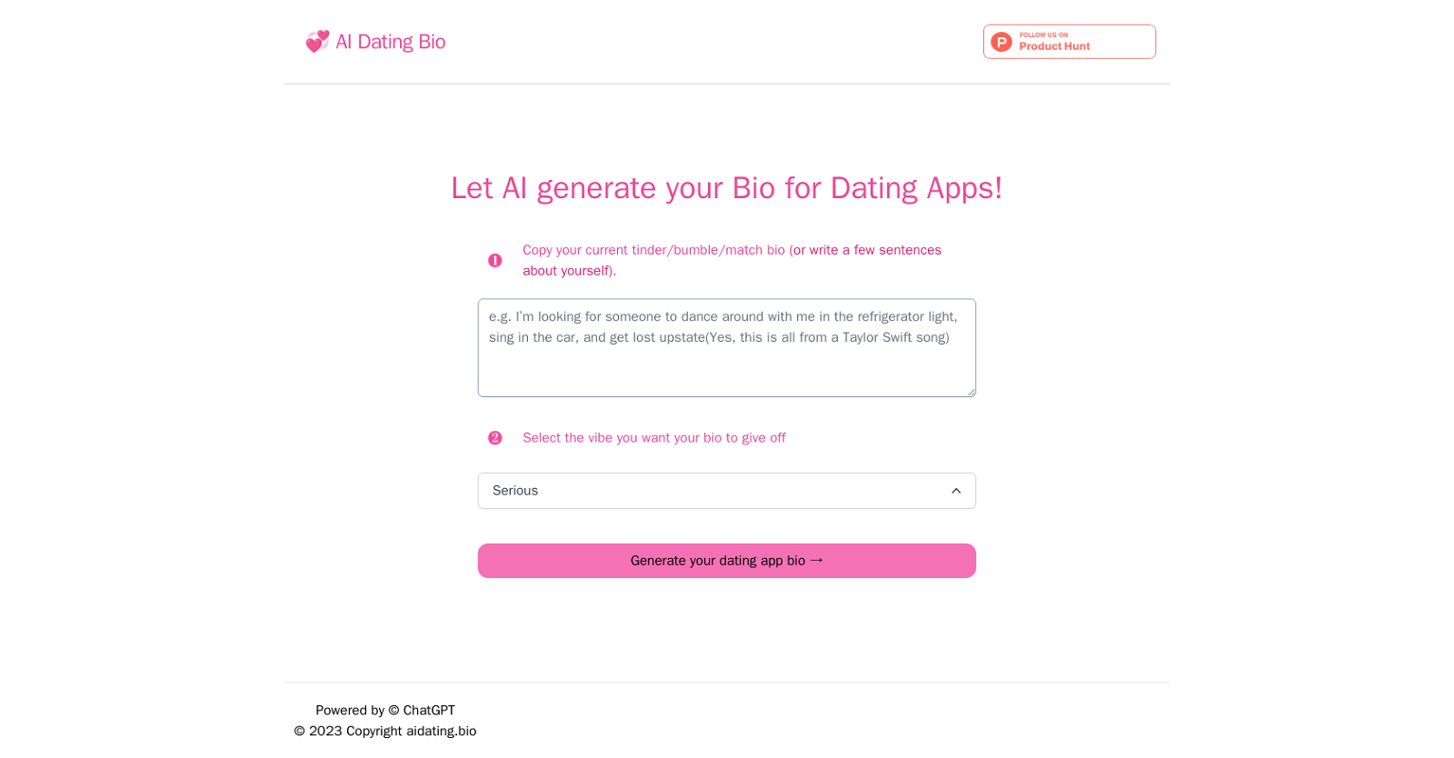 AI Dating Bio image