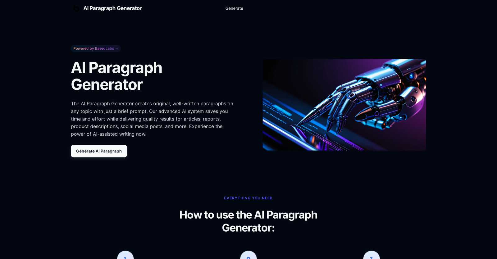 AI Paragraph Generator.com image