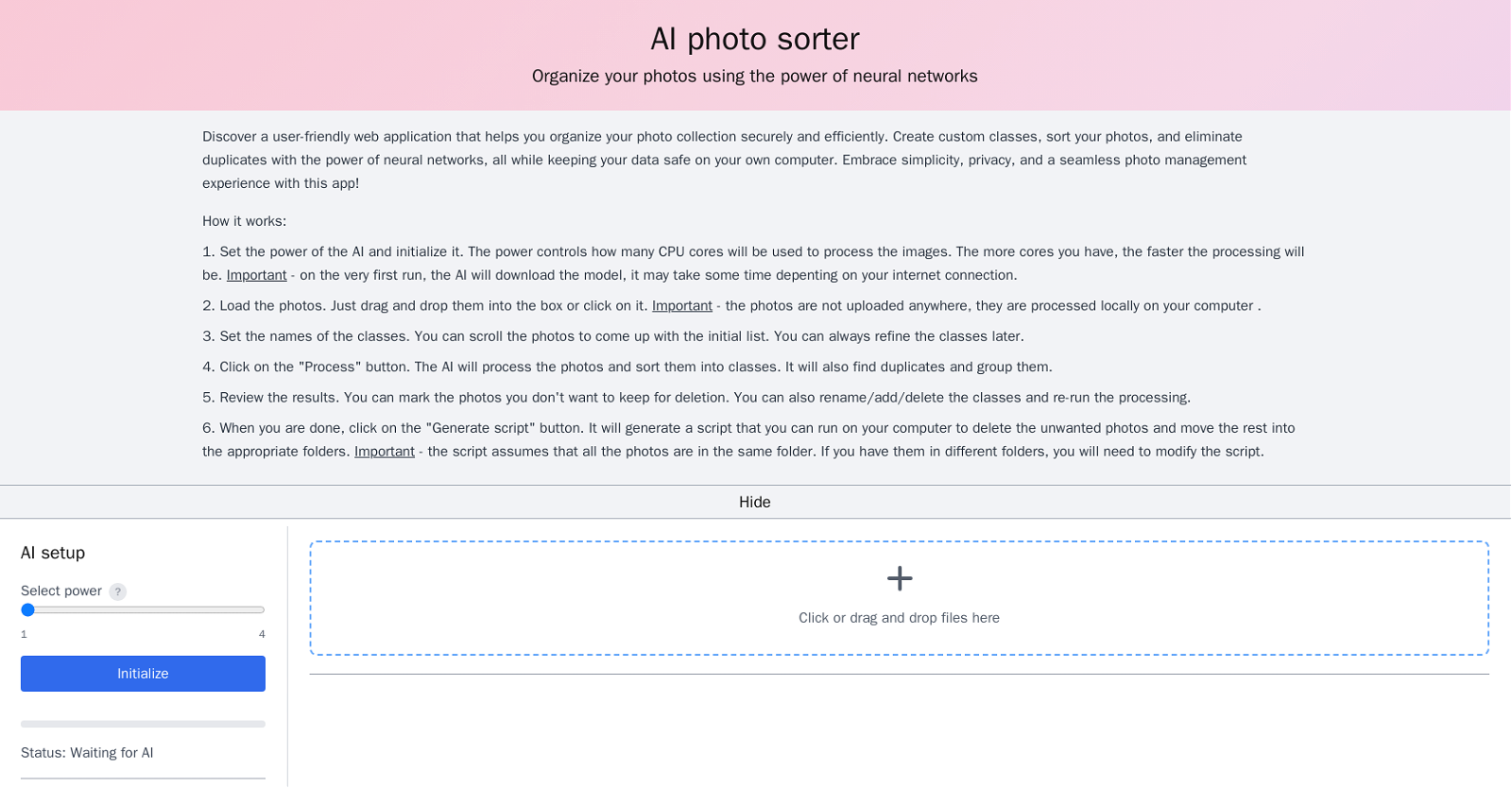 AI photo sorter image