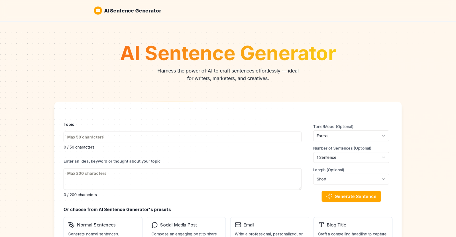 AI Sentence Generator image