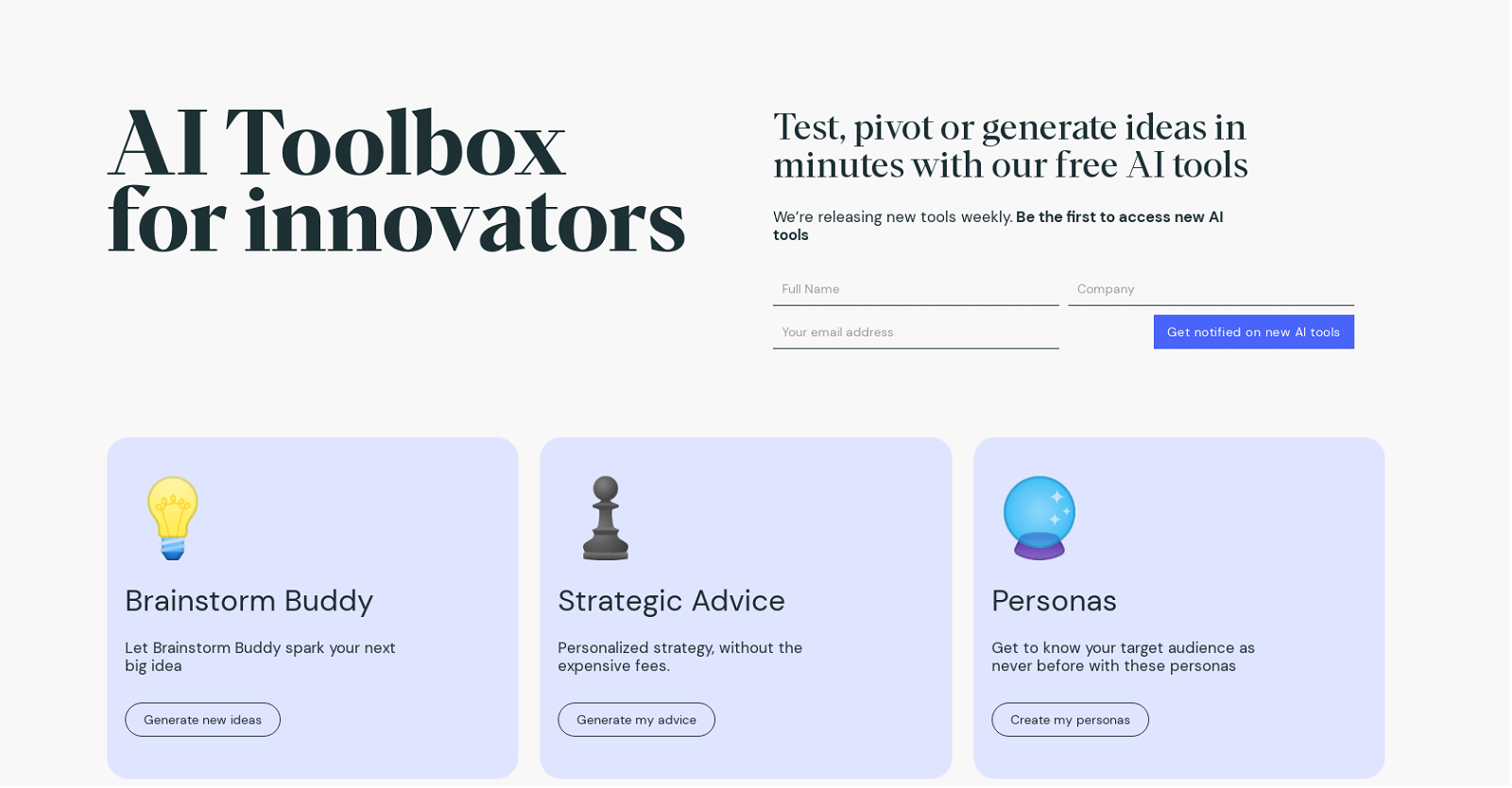 AI Toolbox for innovators image