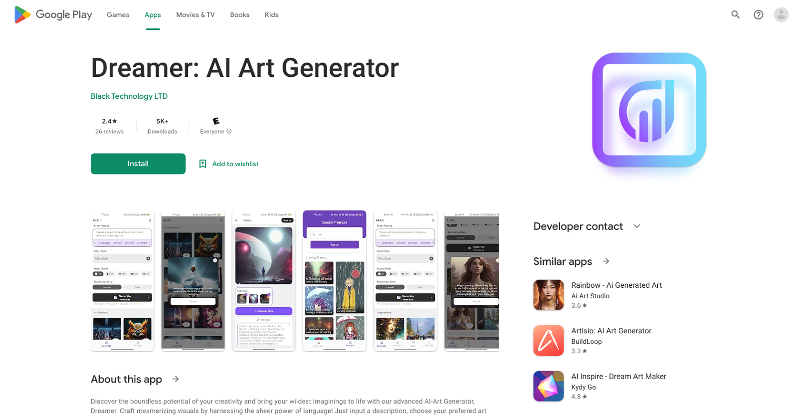 Dreamer: AI Art Generator image