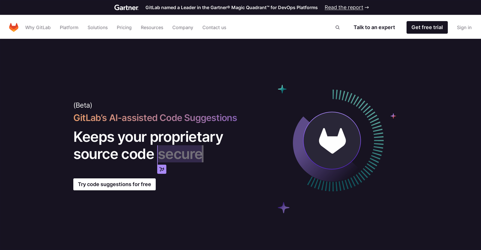 Gitlab code suggestions image