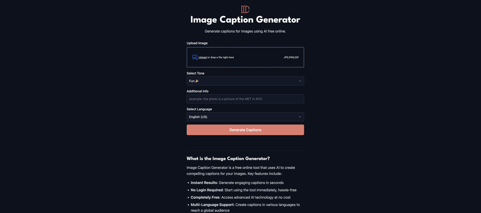 Image Caption Generator image