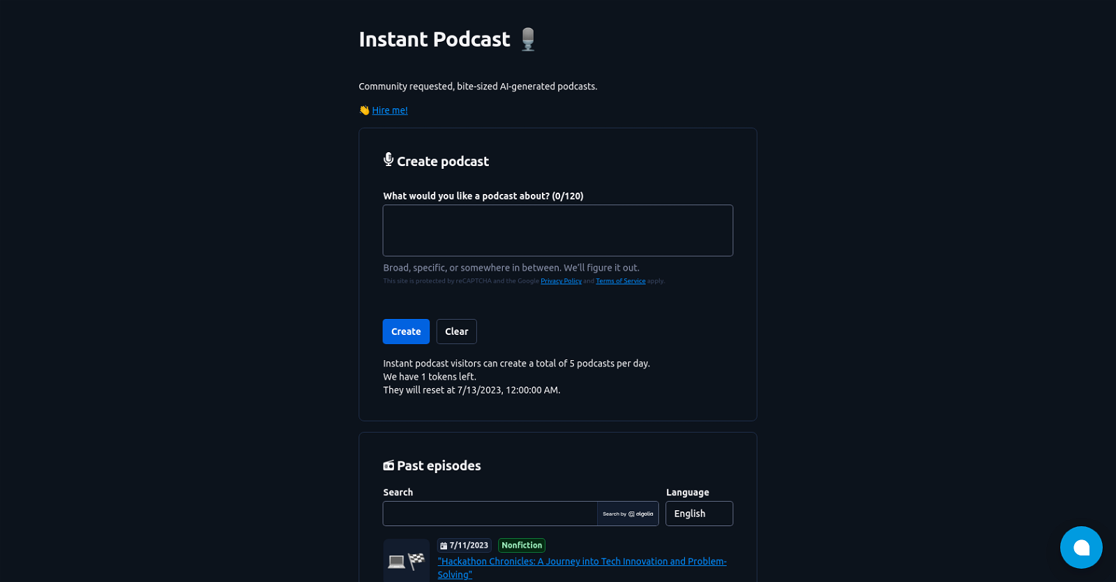 Instant Podcast image