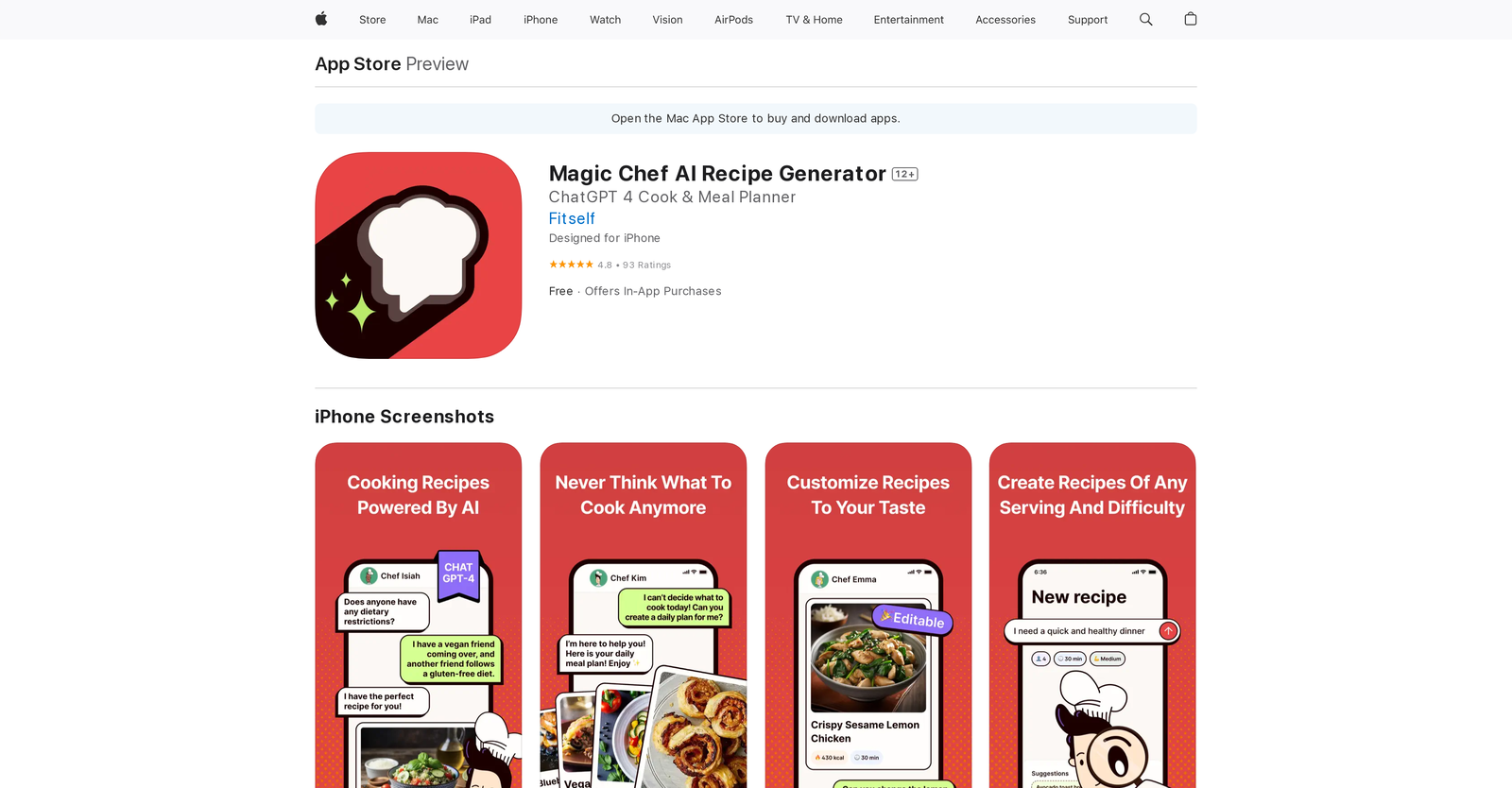 Magic Chef AI Recipe Generator image