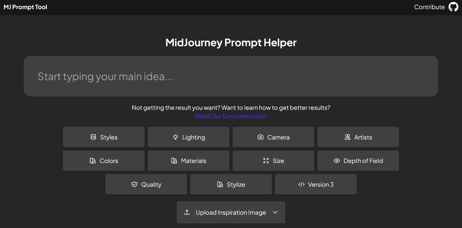MidJourney Prompt Helper image