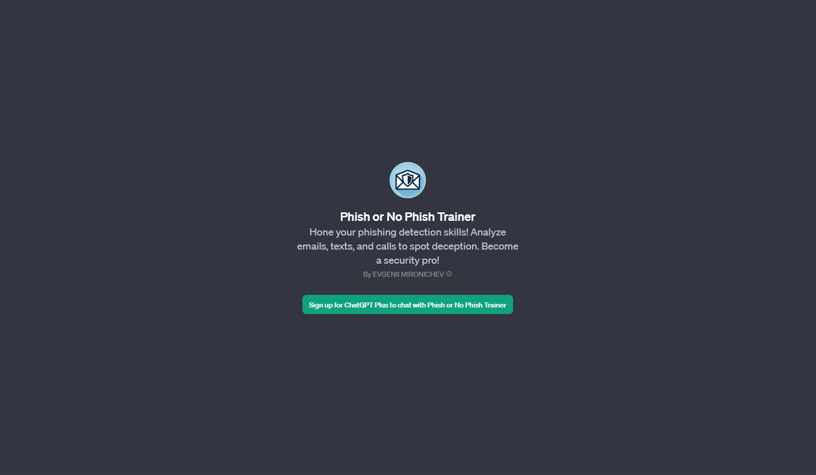 Phish or No Phish Trainer image