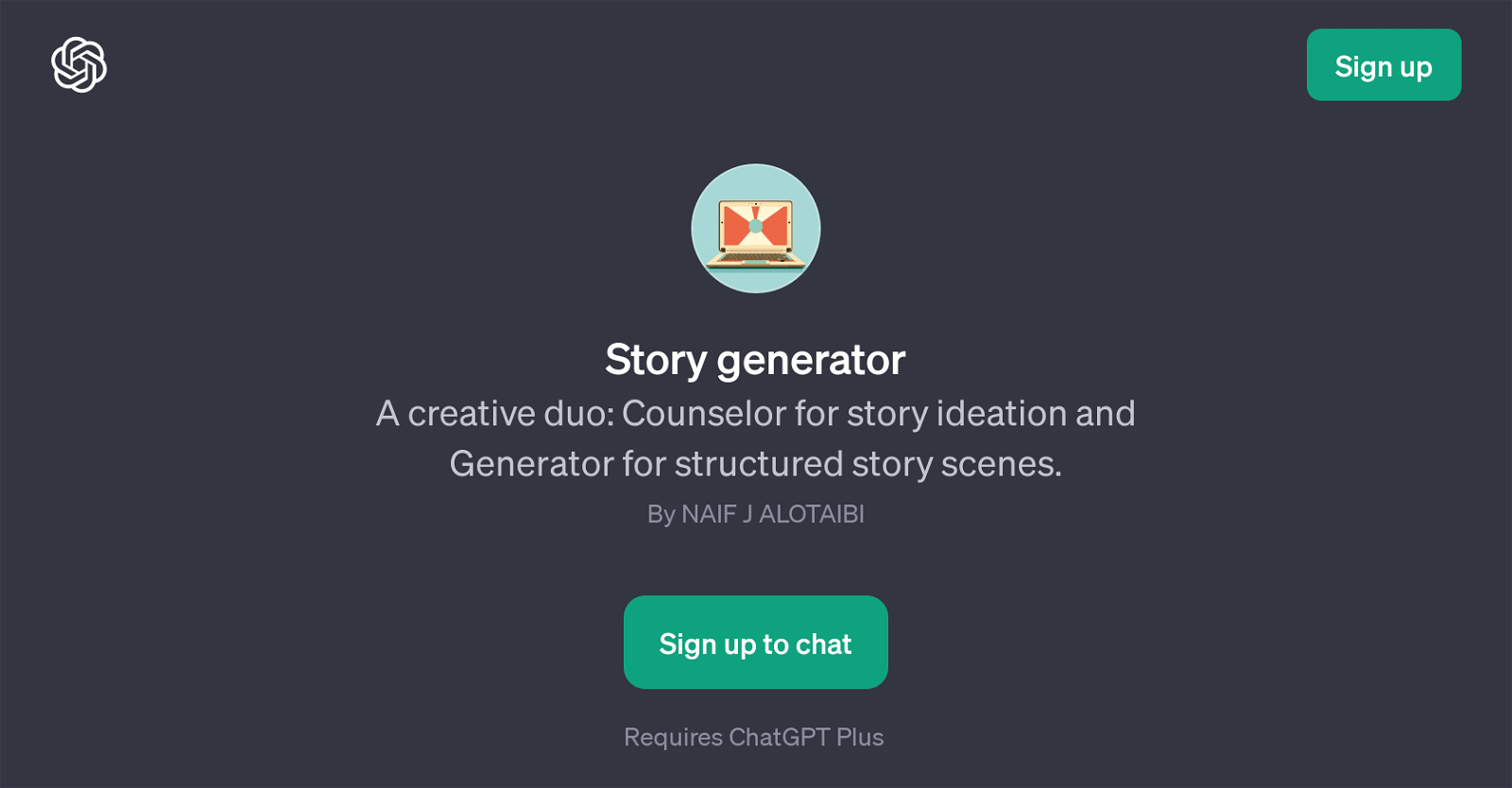 Story generator GPT image